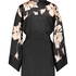 Kimono Satin Bloom, Noir