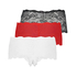 3 paires de boxers Rosie, Rouge