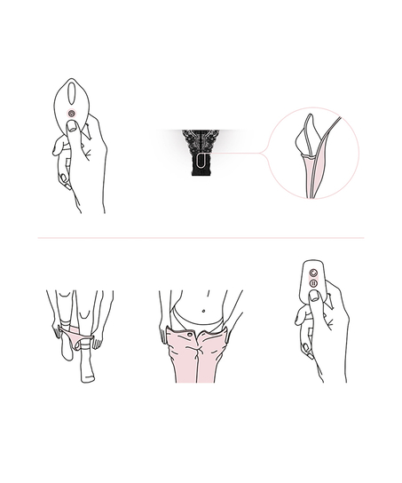 Shorty Vibrant Télécommandé, Noir