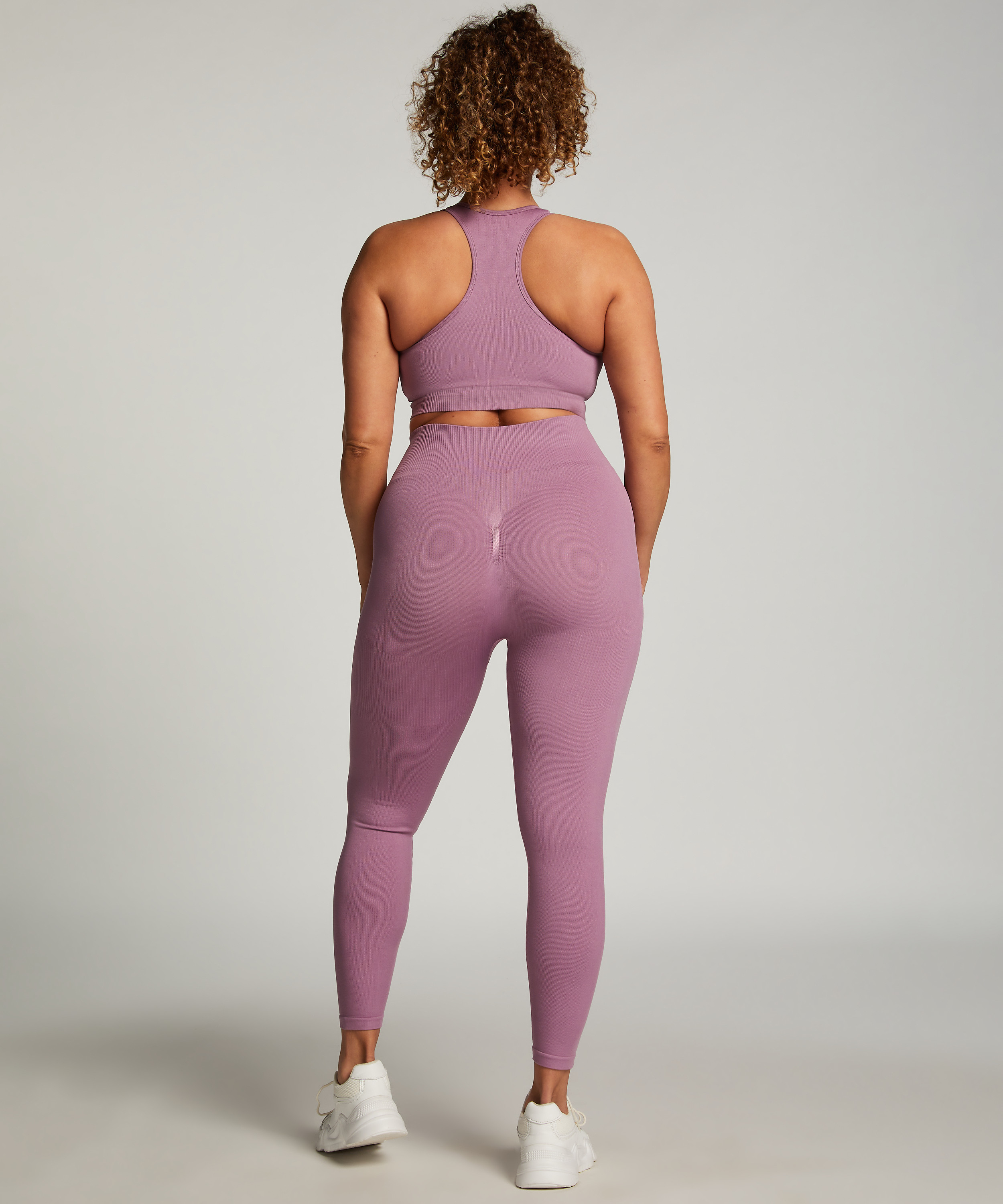 Legging de sport sans coutures taille haute HKMX, Violet, main