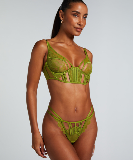Soutien-gorge à armatures non-préformé longline Billie, Vert