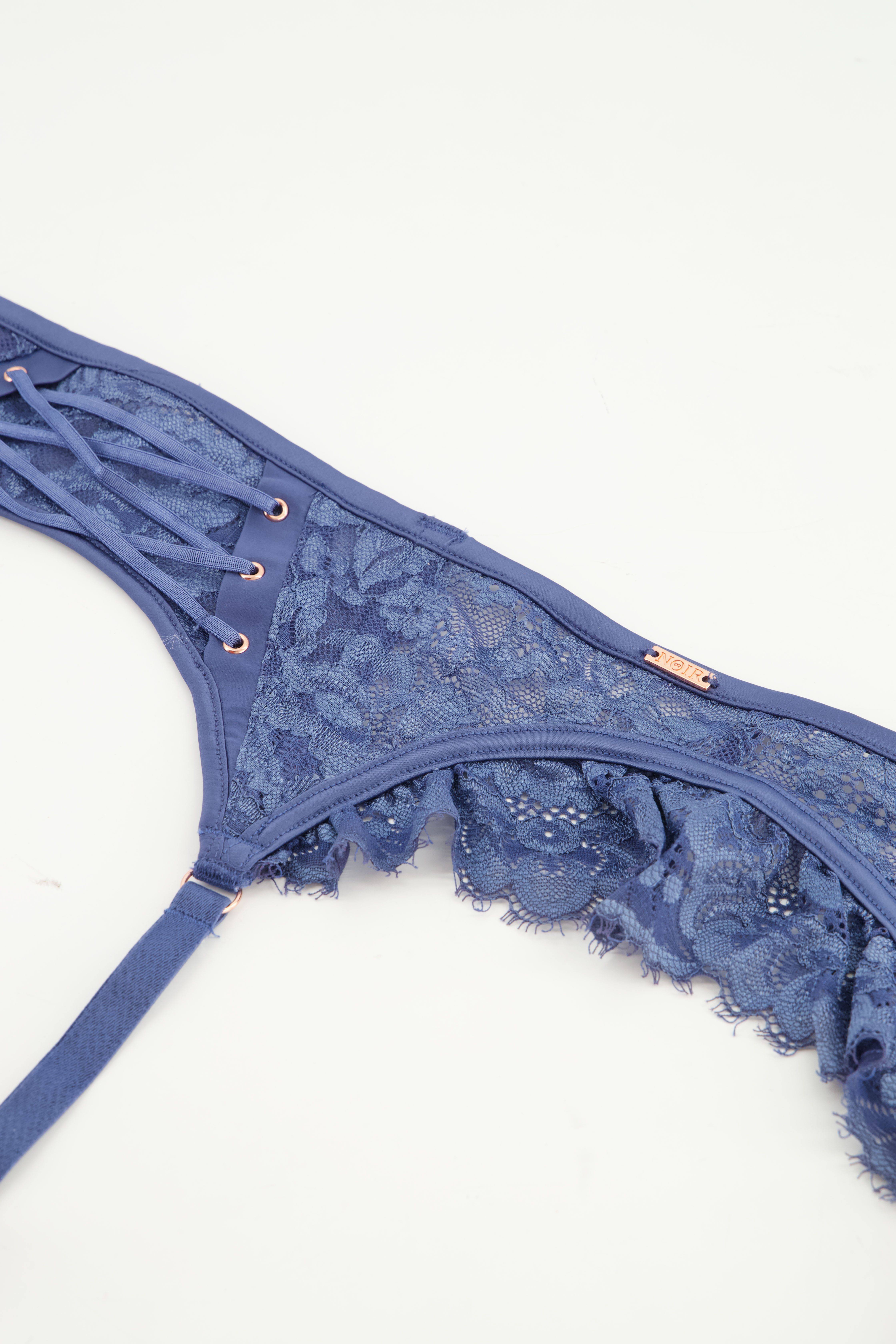 Porte-jarretelles Daan, Bleu, main