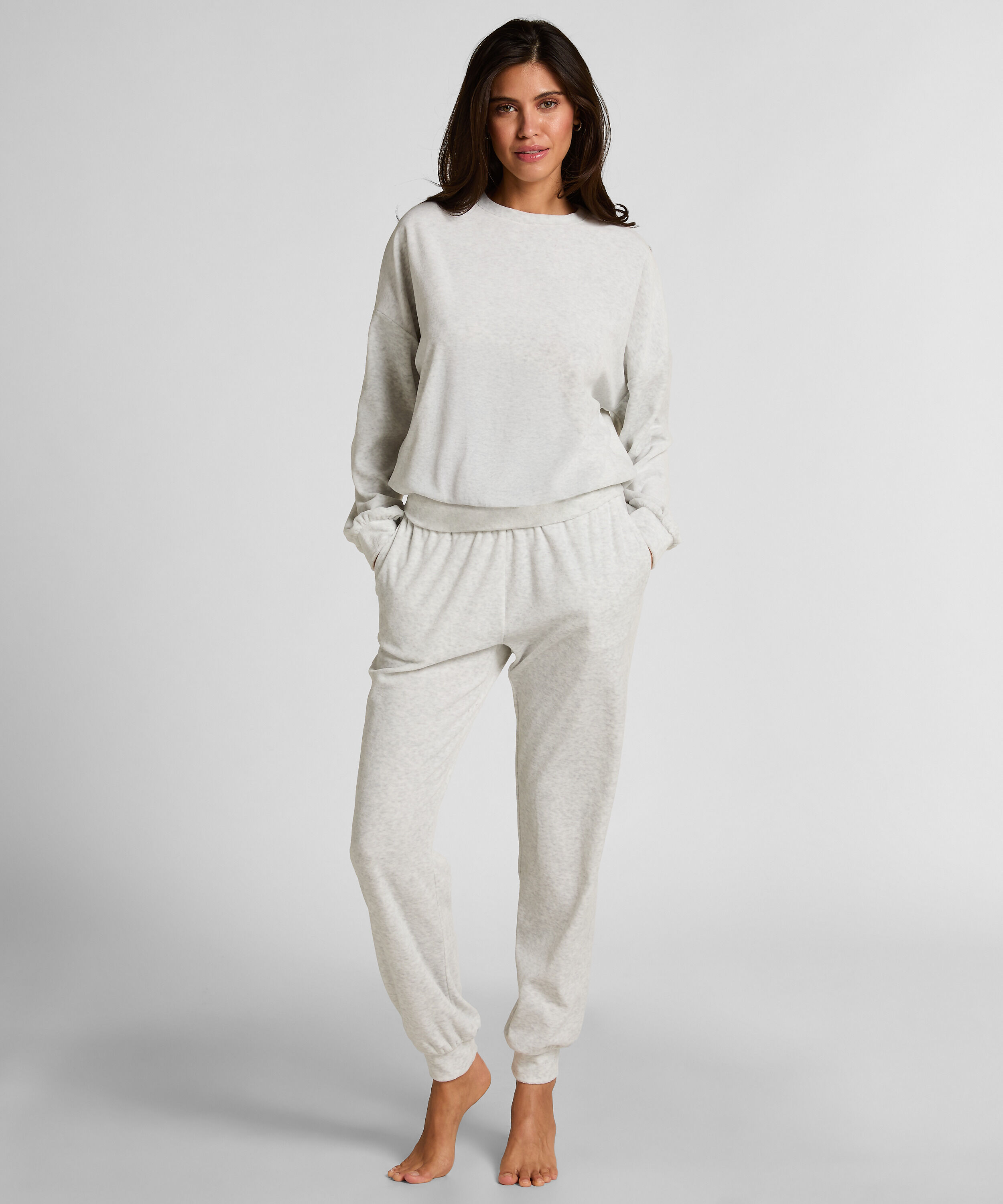 Jogging en velours, Gris