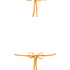 Haut de bikini triangle Scallop Lurex, Orange