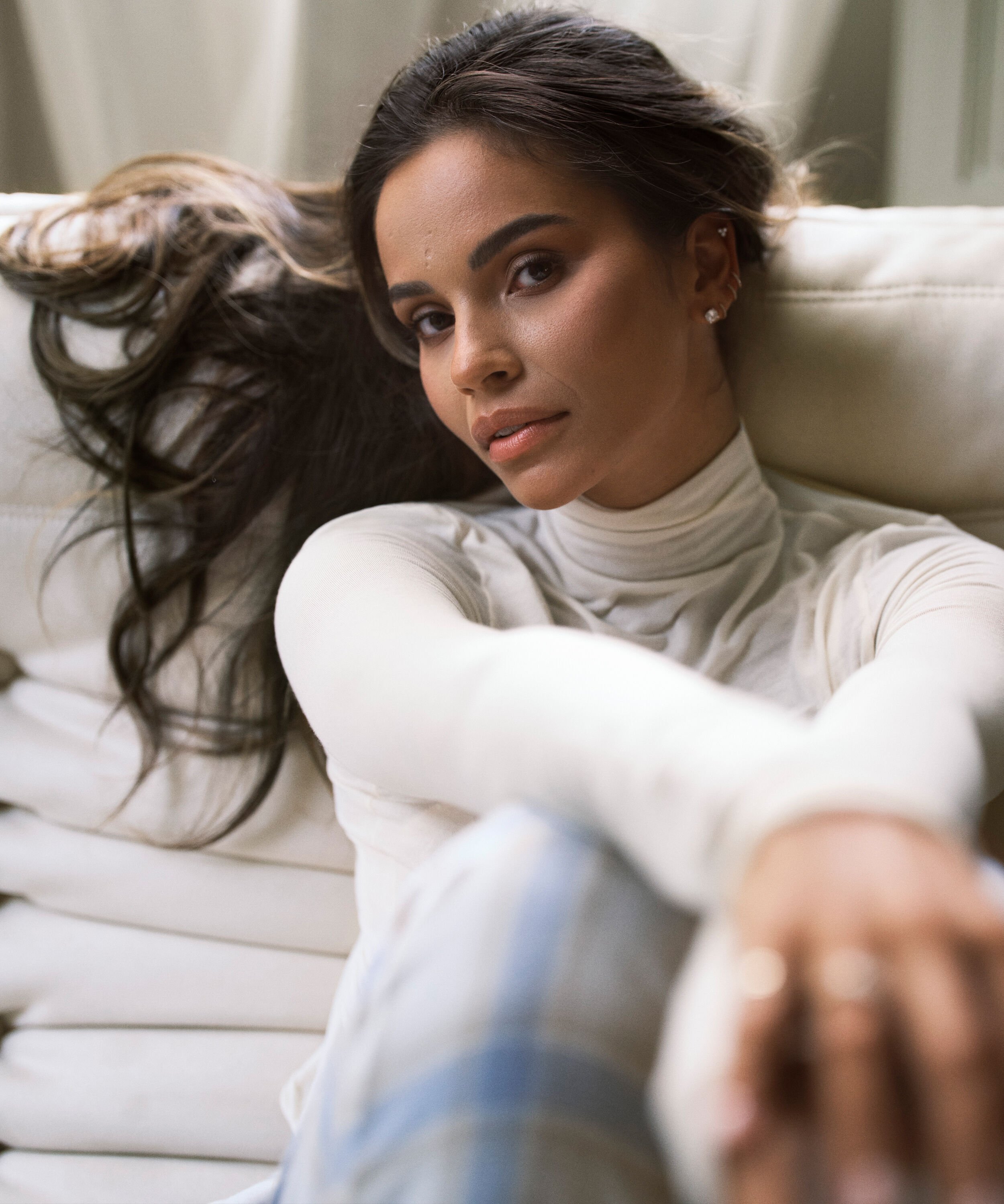 Haut avec cachemire à col roulé super soft