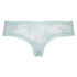 Slip br&eacute;silien V-shape Floral Mesh, Blanc