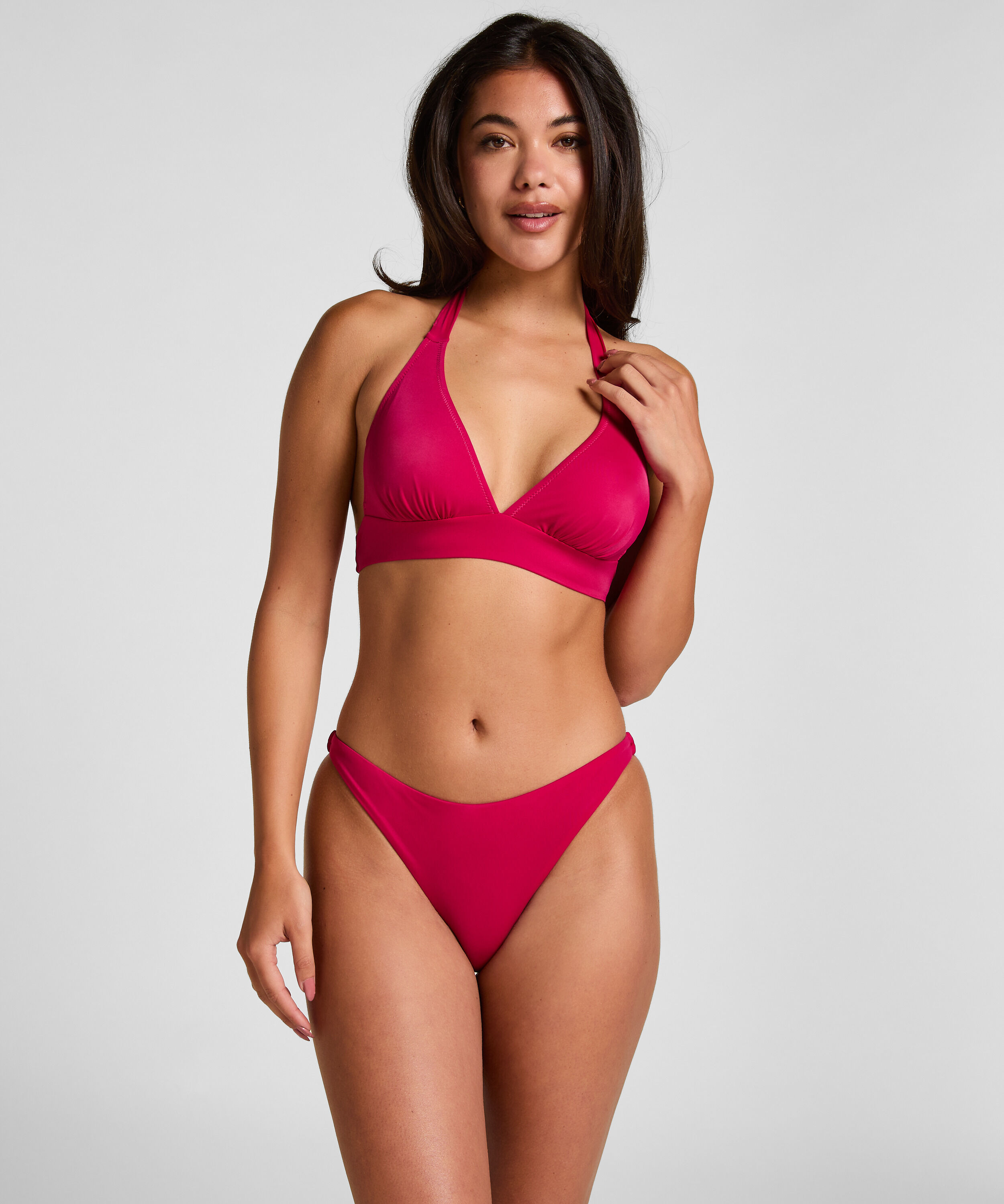 Culotte de Bikini Taille Haute Bardolino, Rose