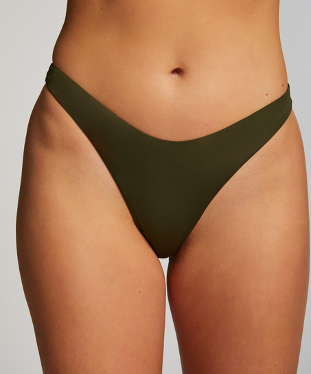 Slip de Bikini Échancrés Luxe, Vert