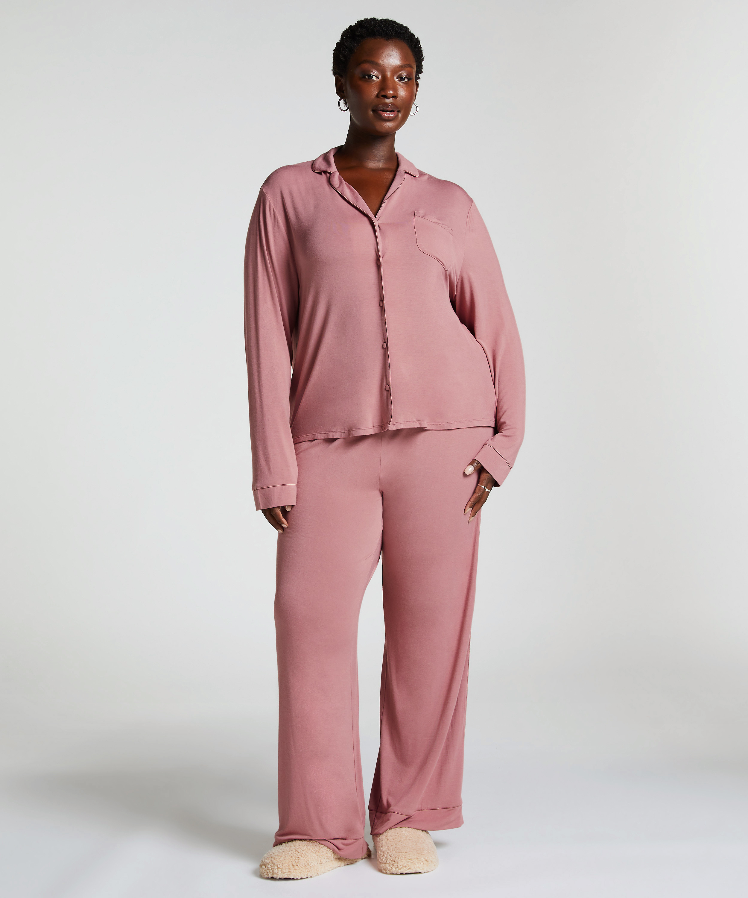 Veste à manches longues en jersey Essential, Rose, main