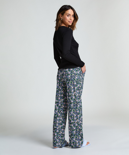 Haut de pyjama à manches longues, Noir