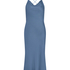 Robe midi Satin, Bleu