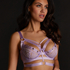 Soutien-gorge à armatures non rembourré longline Sadie, Violet