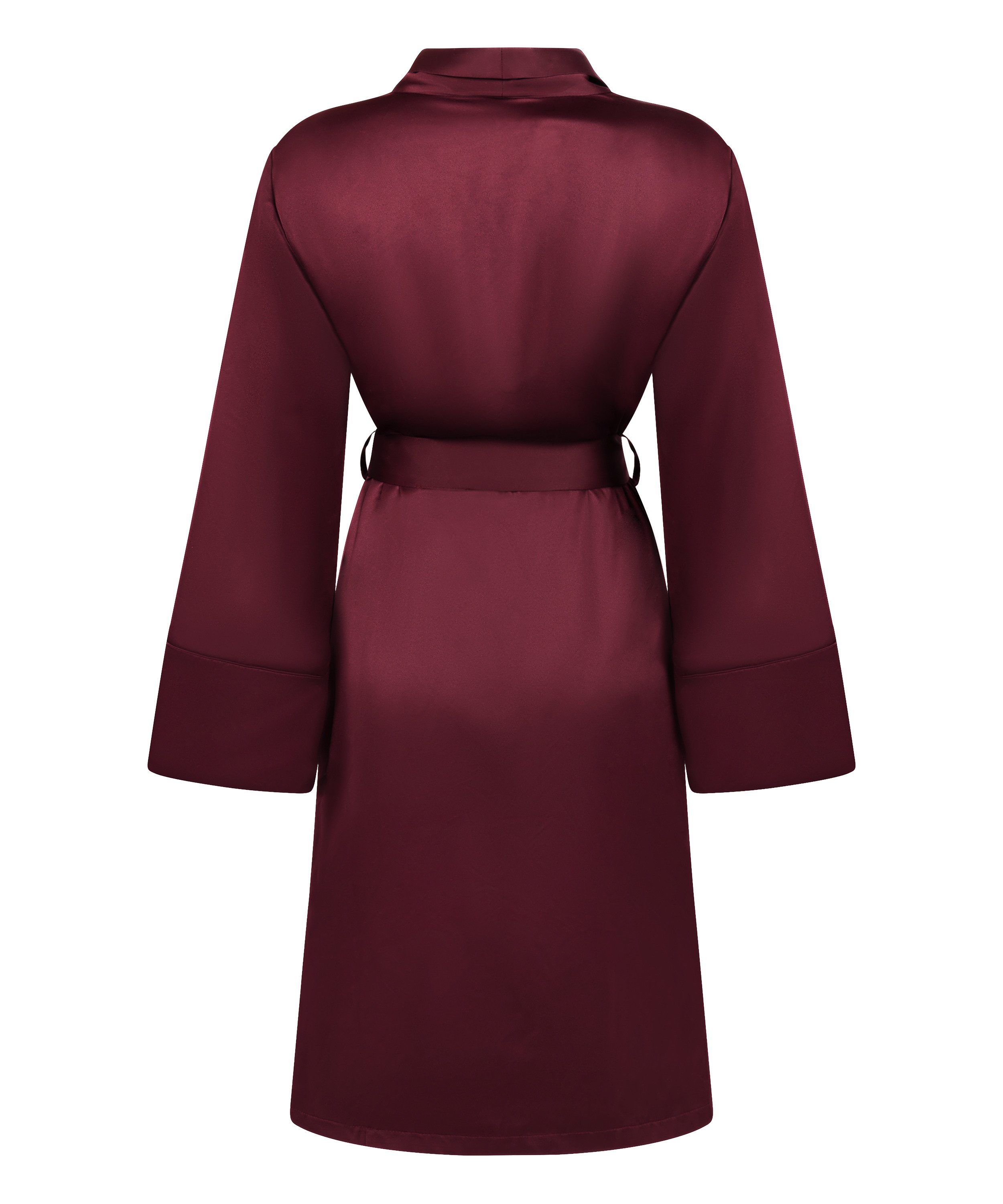 Peignoir en polaire satinée, Rouge, main