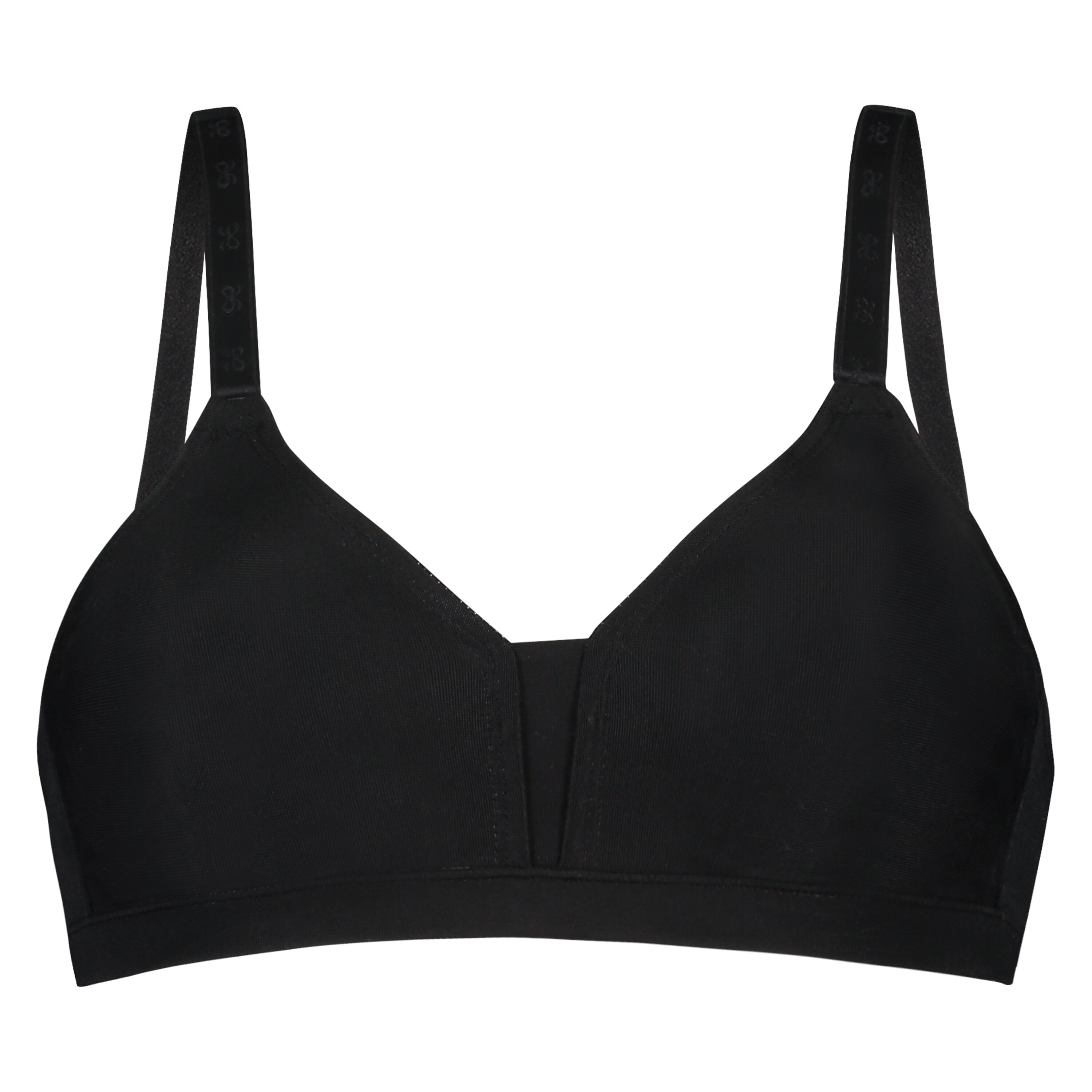 Soutien-gorge sans armature non-pr&eacute;form&eacute;, Noir