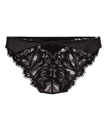 Culotte brésilienne jambes hautes Grace, Noir