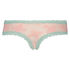 Slip br&eacute;silien V-shape Floral Mesh, Rose