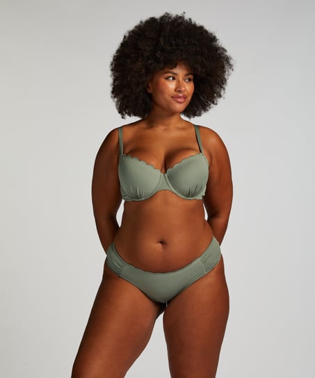 Slip de Bikini Rio Scallop, Vert