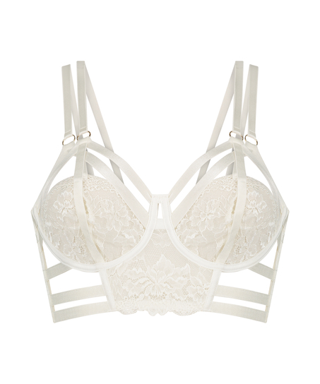 Soutien-gorge à armatures non préformé longline Piper, Blanc
