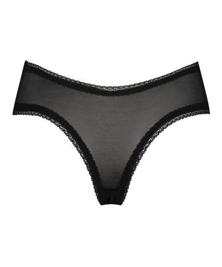 Slip brésilien en forme de V Franzi, Noir