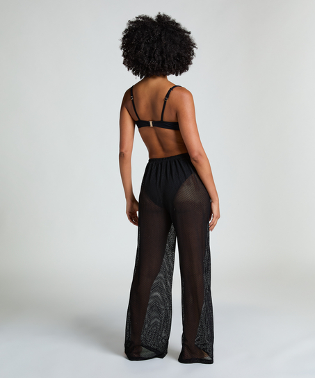 Pantalon de plage en maille, Noir