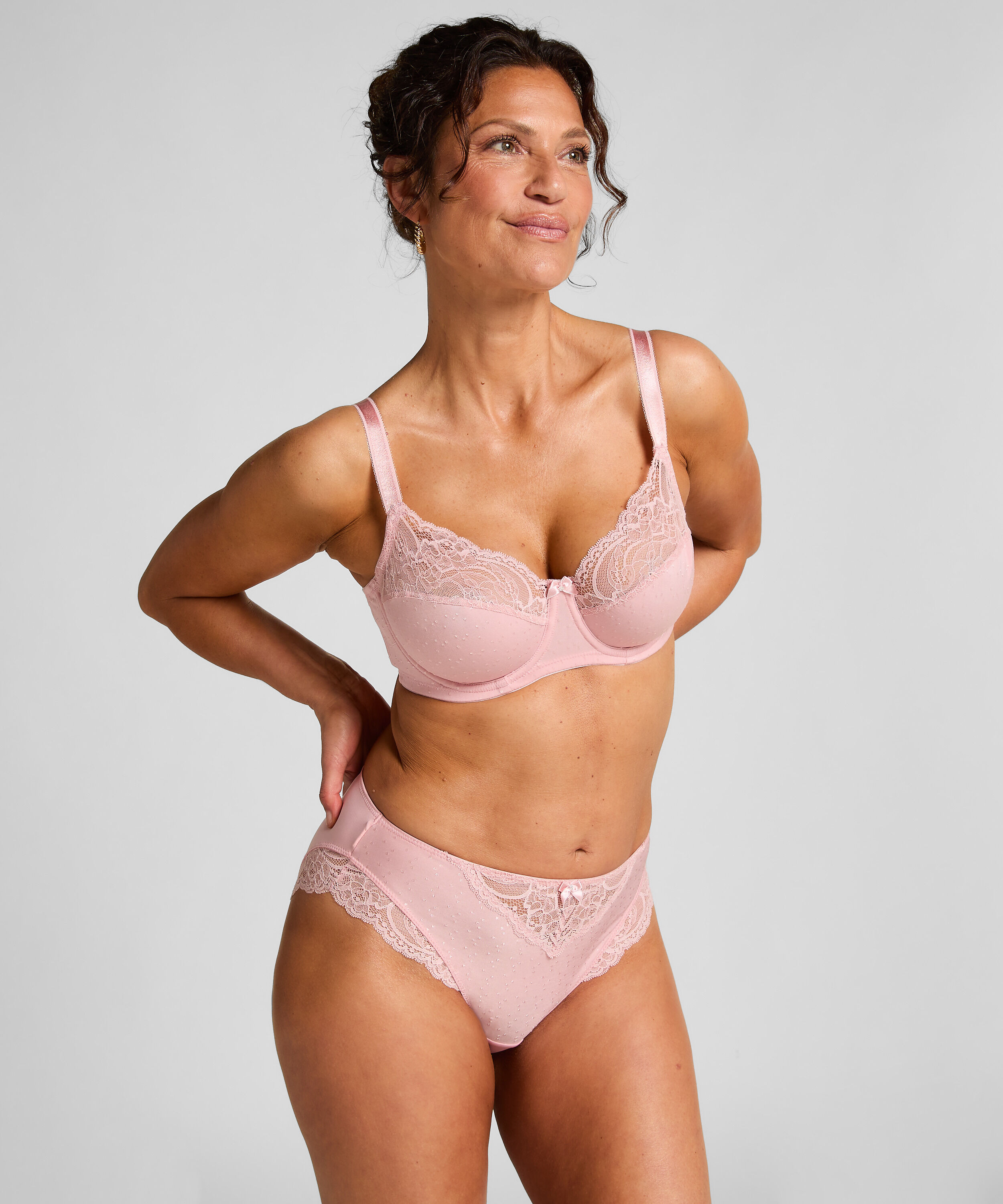 Slip taille haute Sophie, Rose