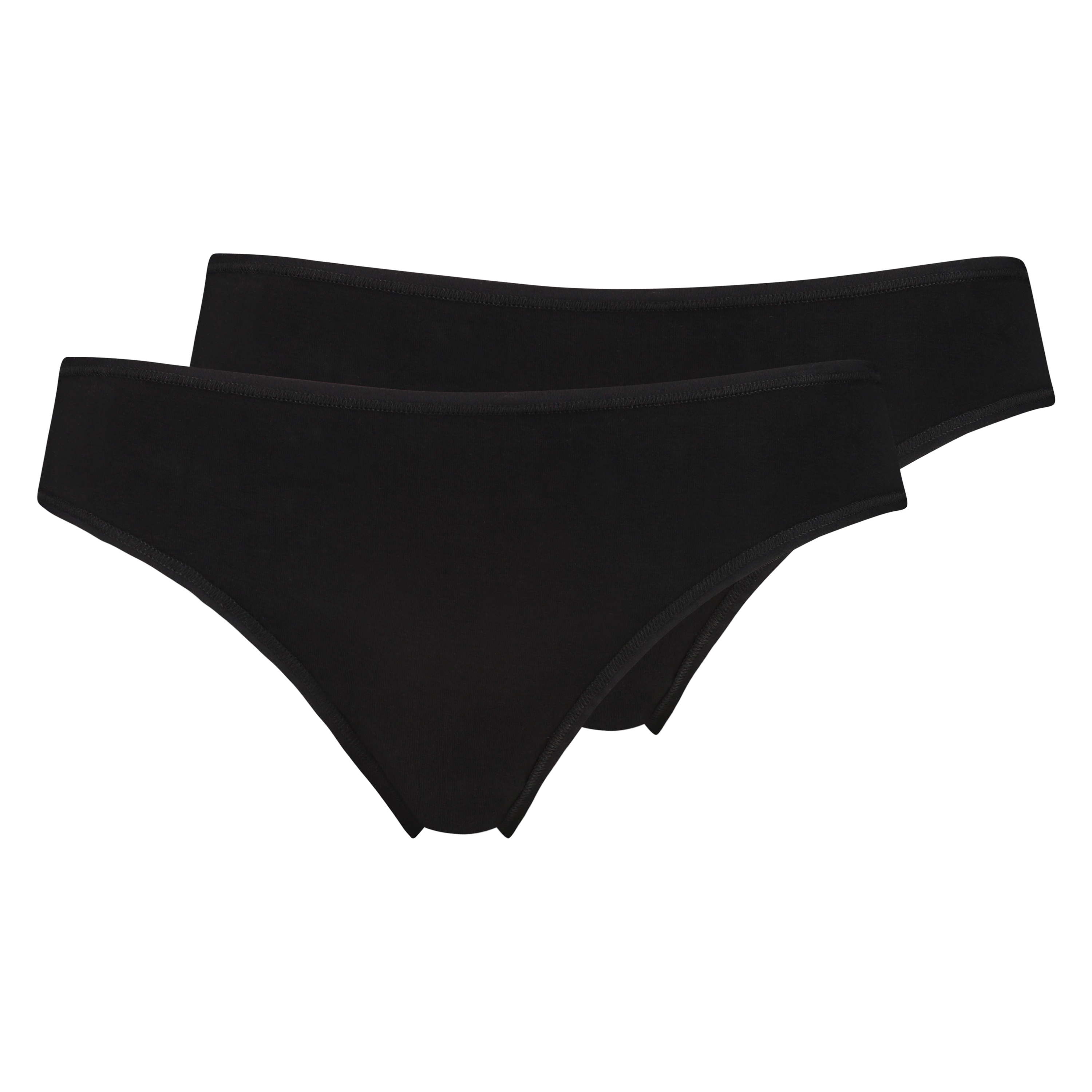 Lot de 2 slip Kim Cotton, Noir, main