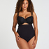 String taille haute à gaine sculptante sans coutures mise en forme, Noir