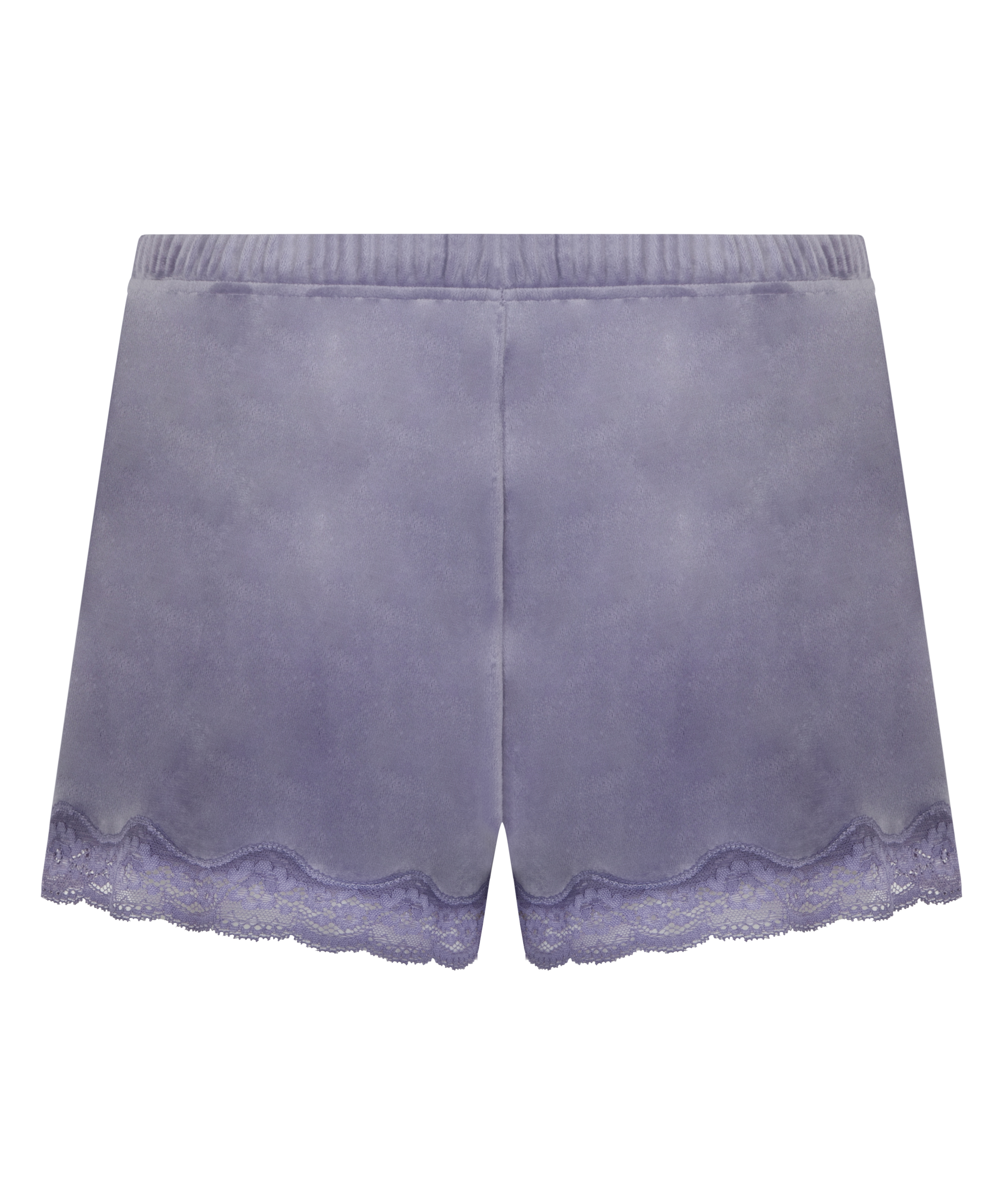 Short velours dentelle, Violet, main