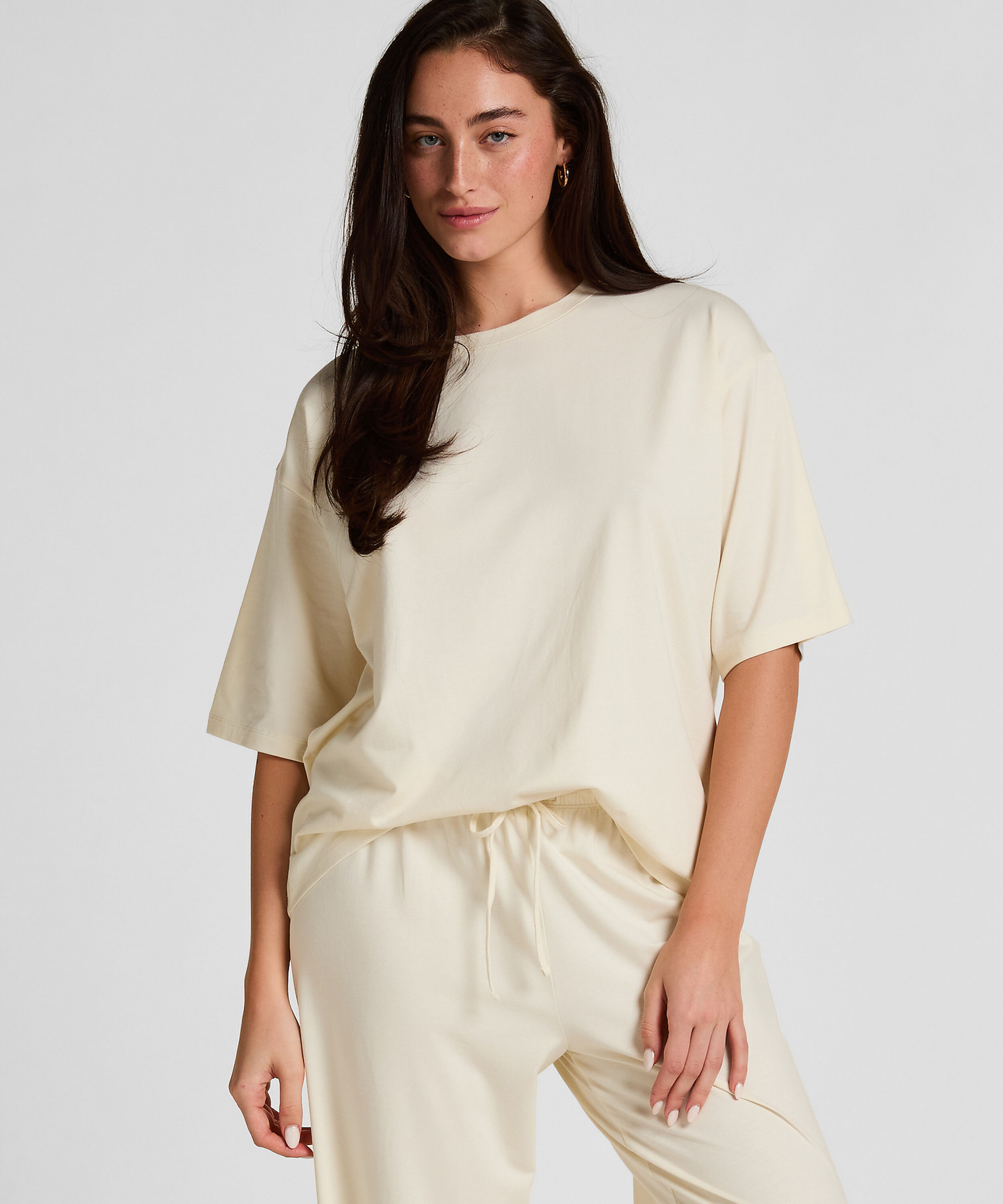 Pyjama Top Loose, Blanc Pyjama Top Loose, Blanc