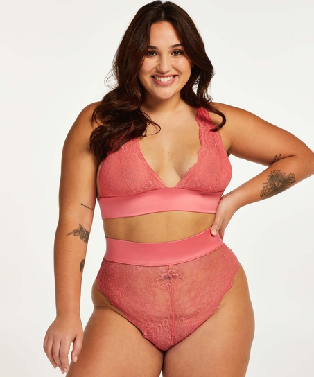 Slip brésilien taille haute Iyana, Rose