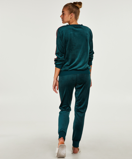 Top Velour Stripe, Vert