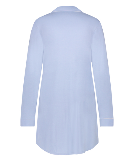 Robe-chemise à manches longues en jersey Essential, Bleu