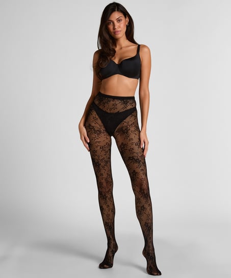 Collants Allover Lace, Noir