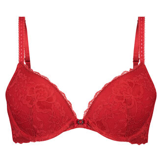 Soutien-gorge &agrave; armatures pr&eacute;form&eacute; push-up Maya, Rouge