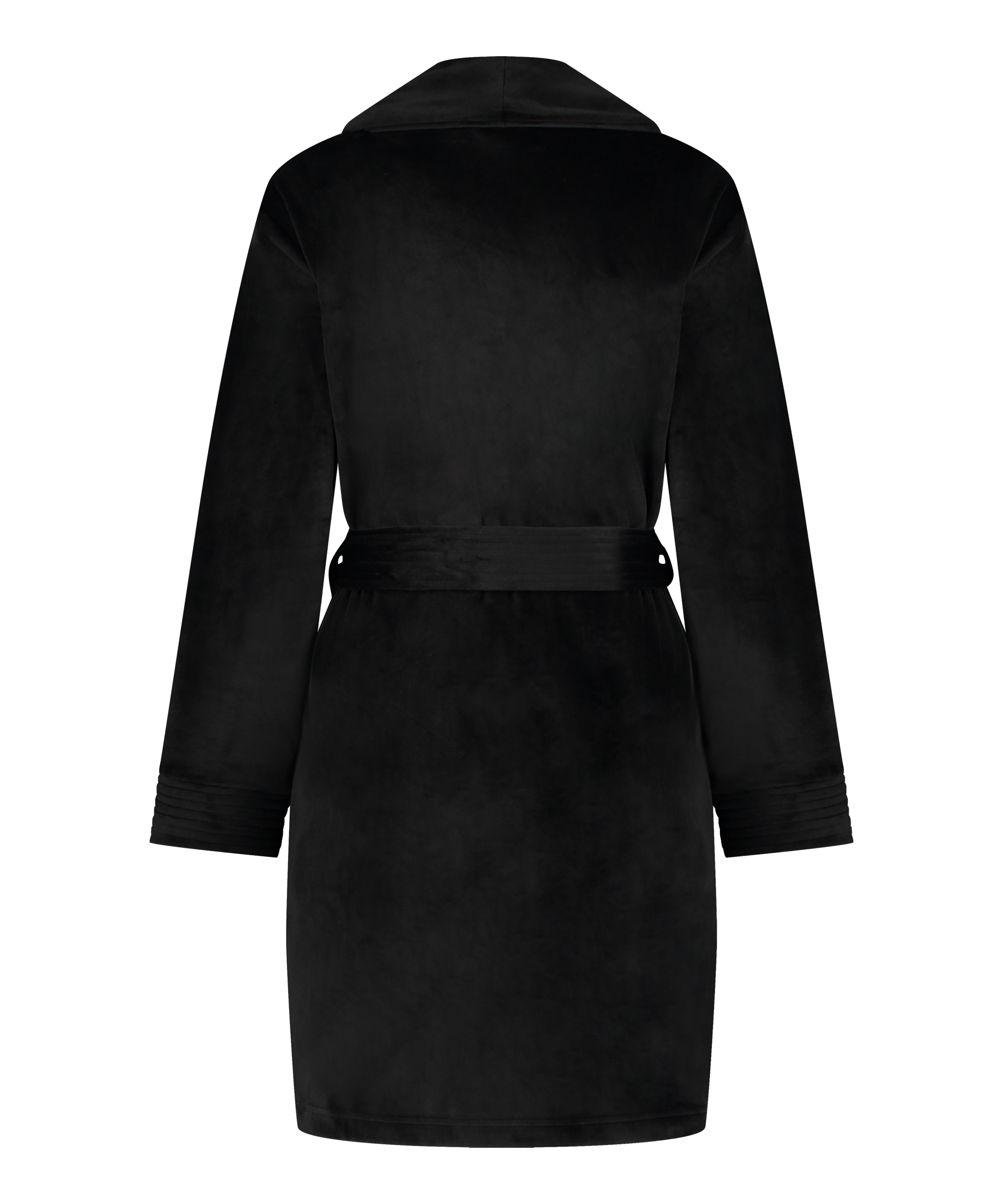 Peignoir court Velours, Noir, main
