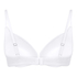Soutien-gorge à armatures rembourré push-up en coton, Blanc