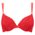 Padded underwired push-up bra Candy, Rouge