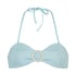 Haut de bikini bandeau Crinkle, Bleu