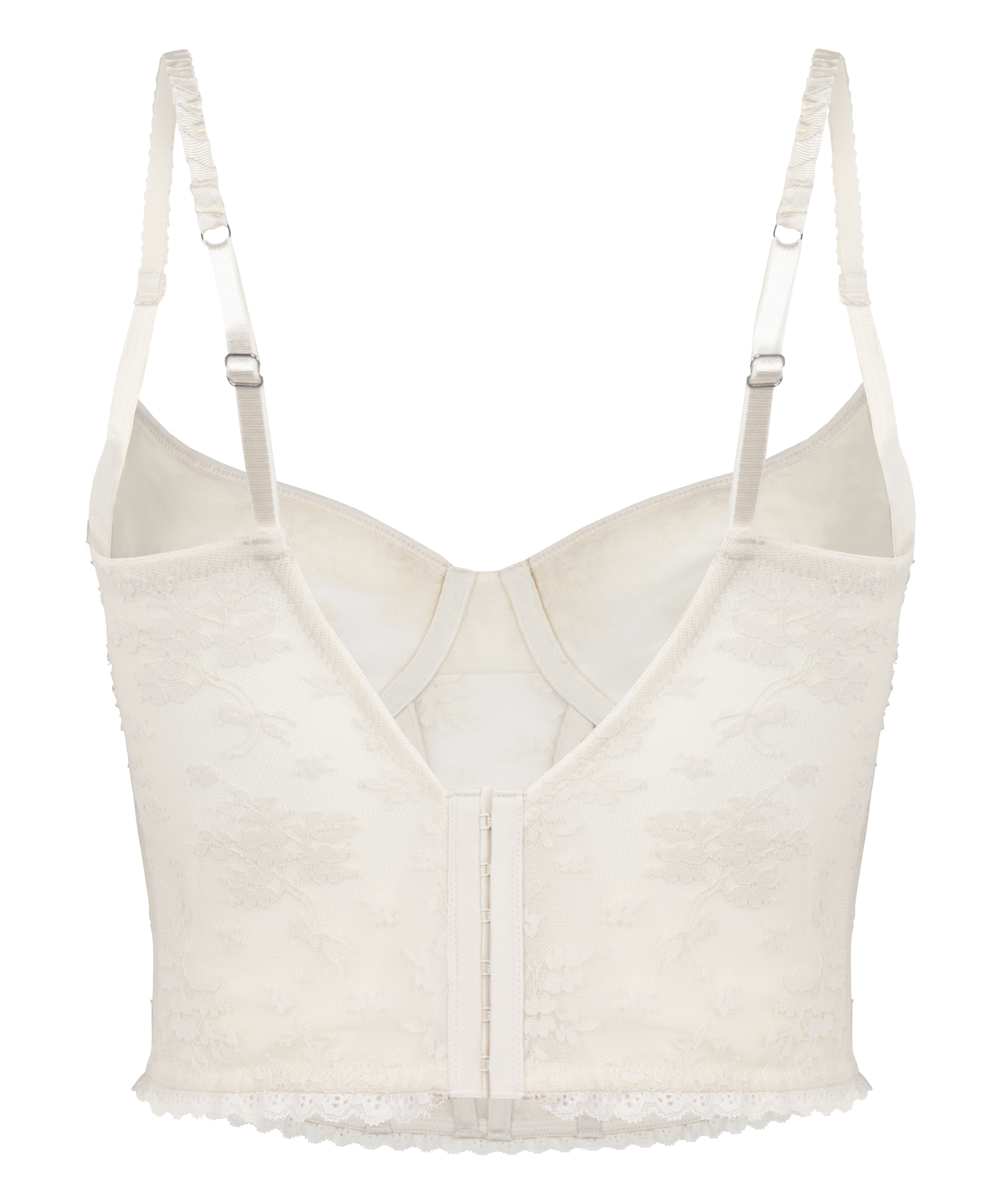 Soutien-gorge à armatures non rembourré longline Darcy, Blanc, main