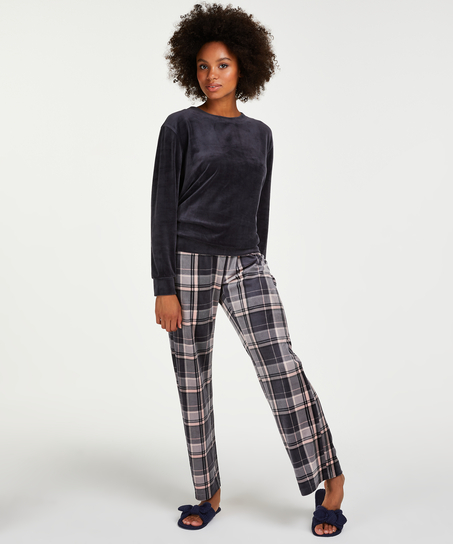 Ensemble de pyjama velours, Gris