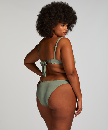 Haut de bikini Triangle Scallop, Vert