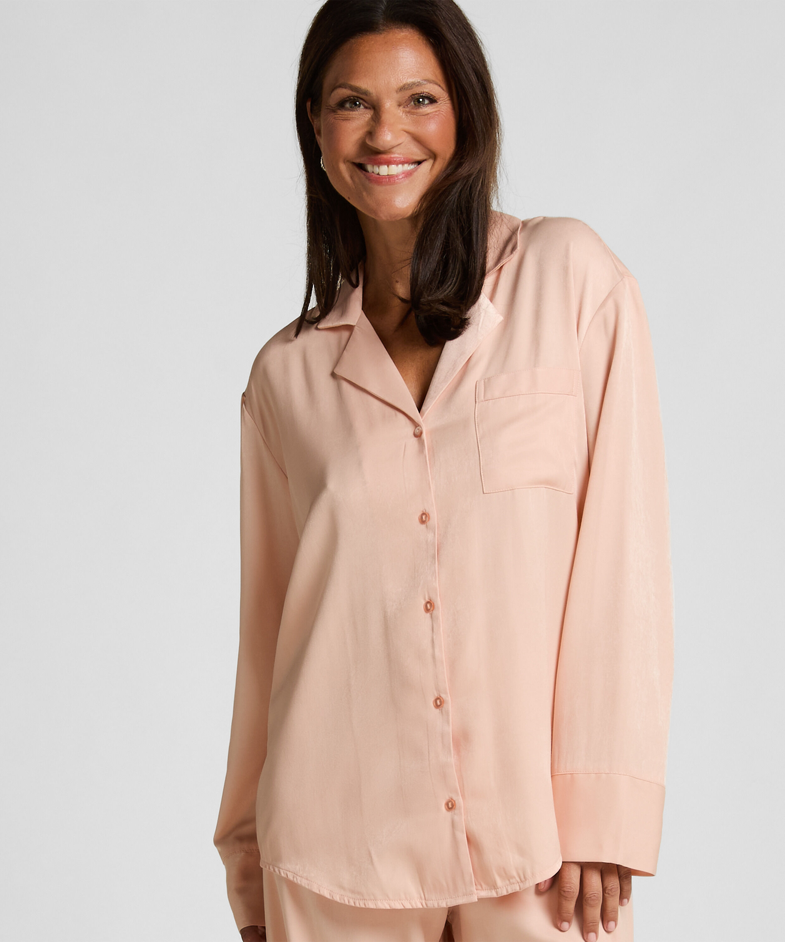 Veste à manches longues Satin Ayla, Orange