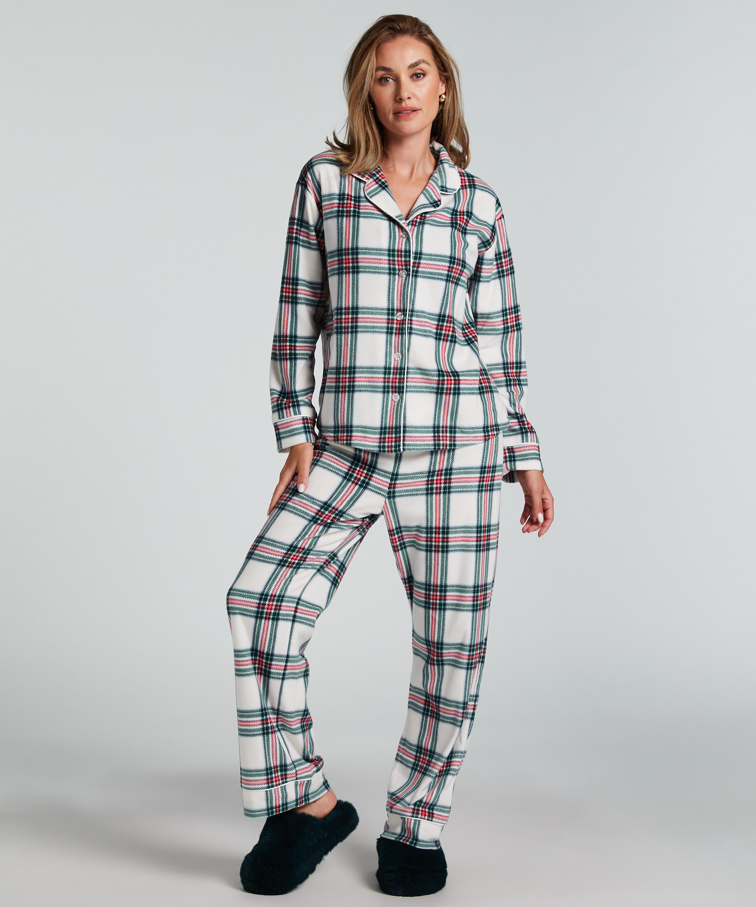 Ensemble pyjama Fleece, Blanc, main