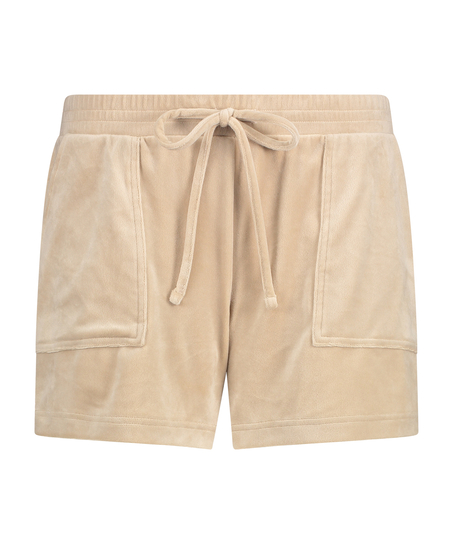Short Velours Pocket, Beige