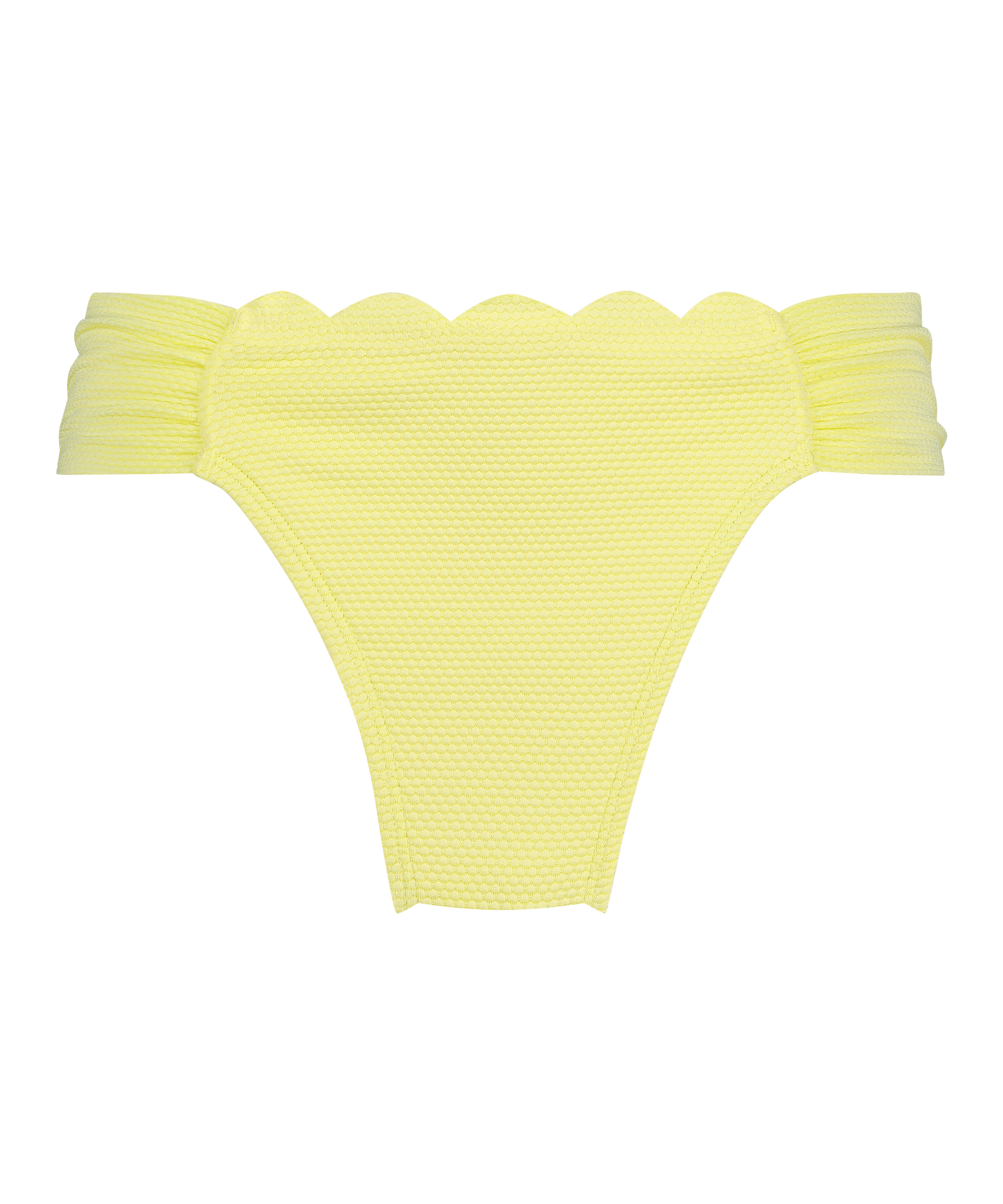 Slip de Bikini Rio Scallop, Jaune, main