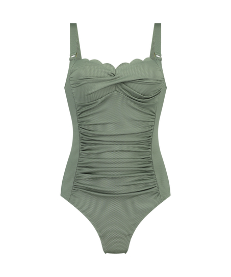Maillot de bain Shaping Scallop, Vert