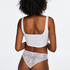 Slip brésilien Invisible Lace Back, Blanc