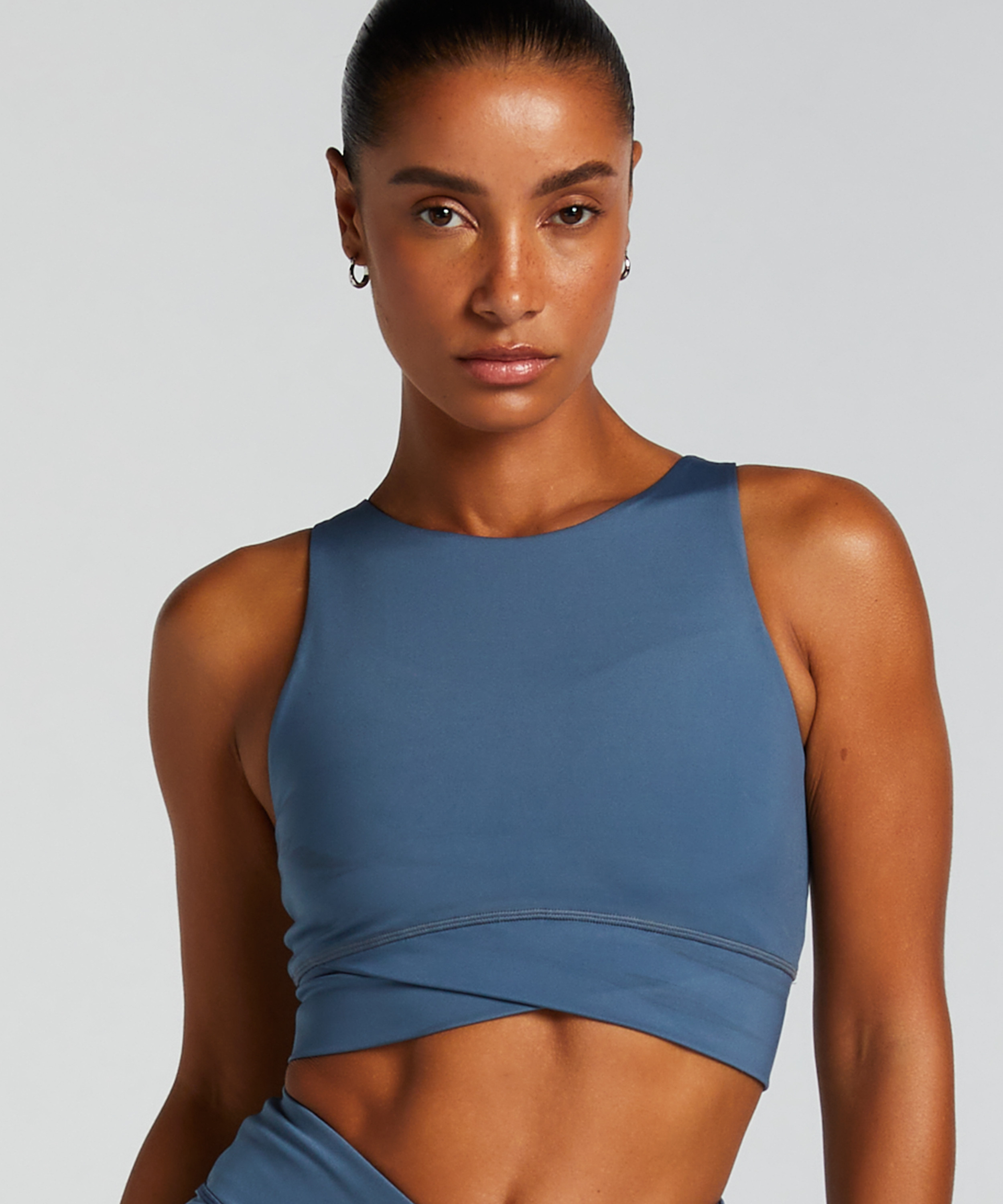 HKMX Brassière de sport de niveau 1, Bleu, main