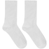 Chaussettes courtes en modal côtelé, Blanc