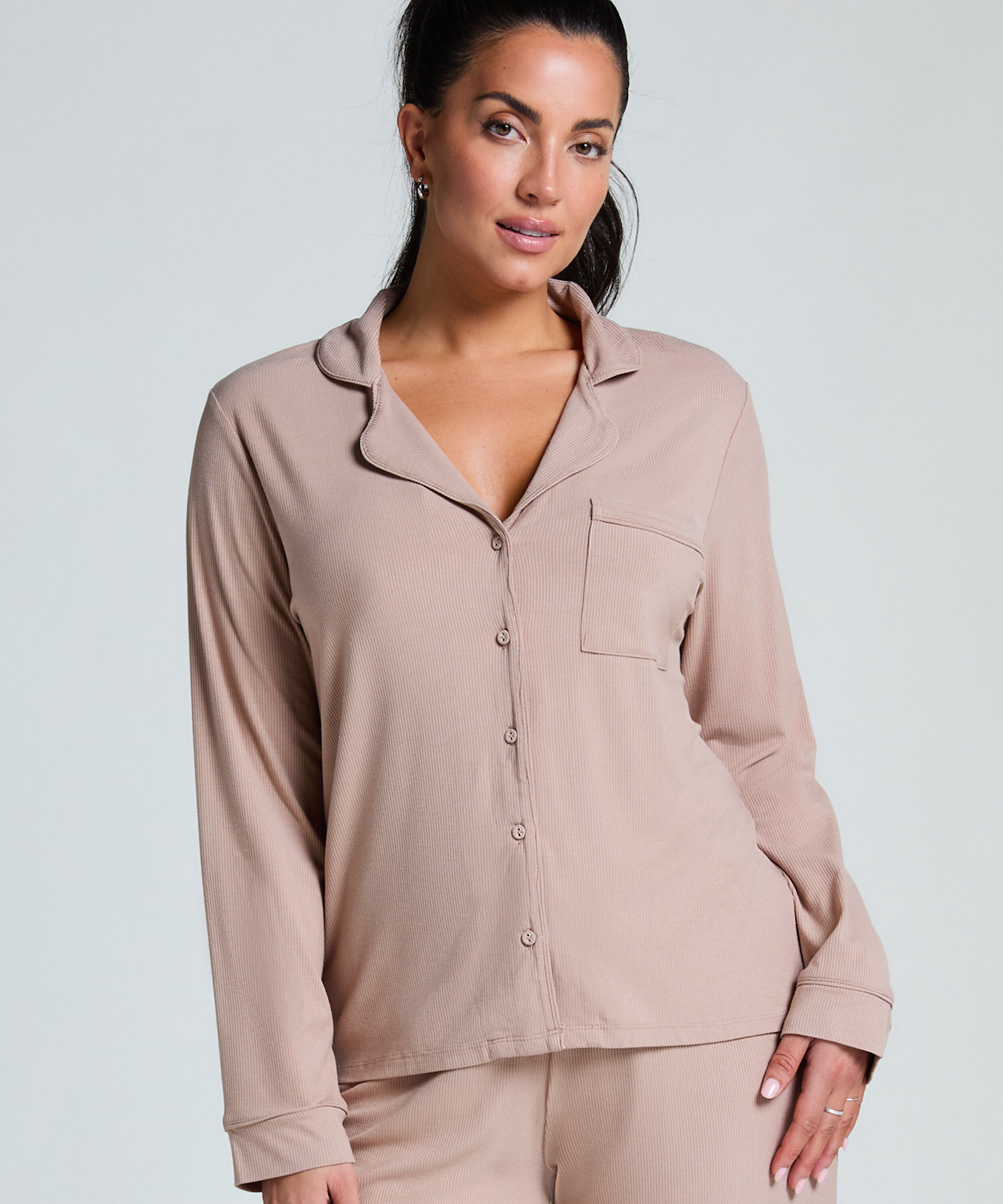 Chemise côtelée Essential, Beige